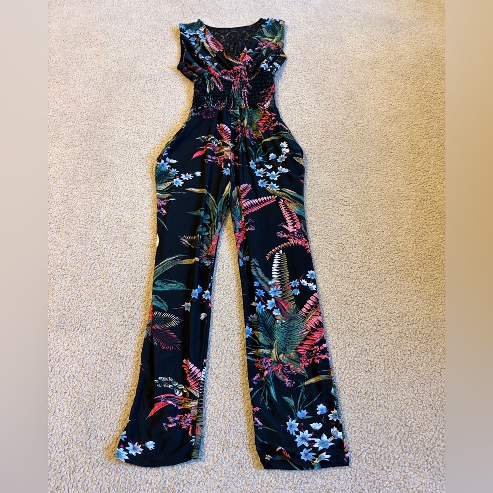 Amazon Kids Black Floral Romper